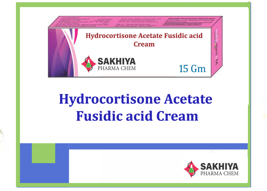 Hydrocortisone Acetate Fusidic Acid Cream - 2 Times/day Application Eczema And Psoriasis Relief For All Skin Types