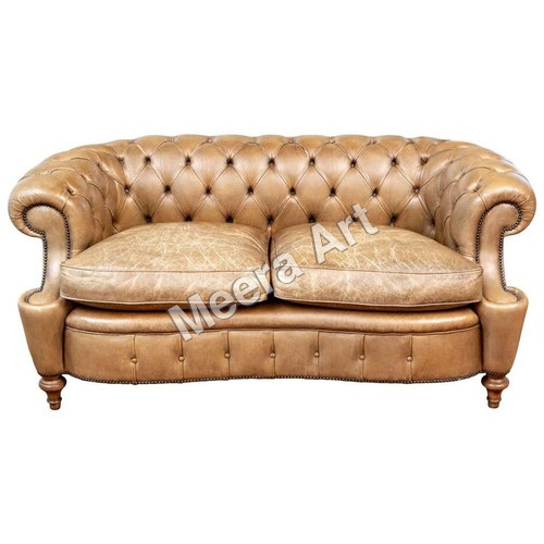 टू सीटर लेदर सोफा