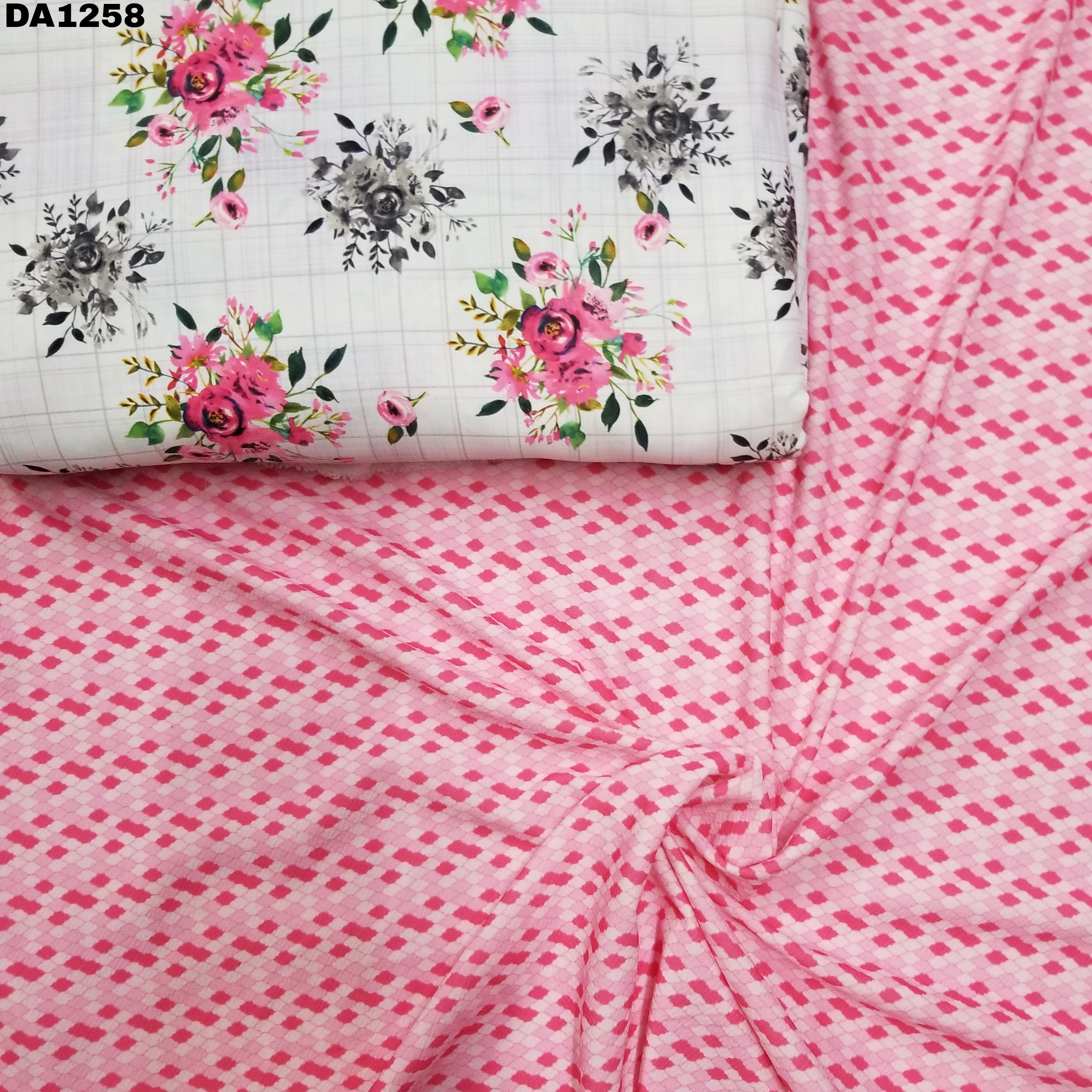 4 Way Bubble Dobby Silk Digital Print Fabric - 58" Inch Wide, Washable | Vibrant Color Options For Garments