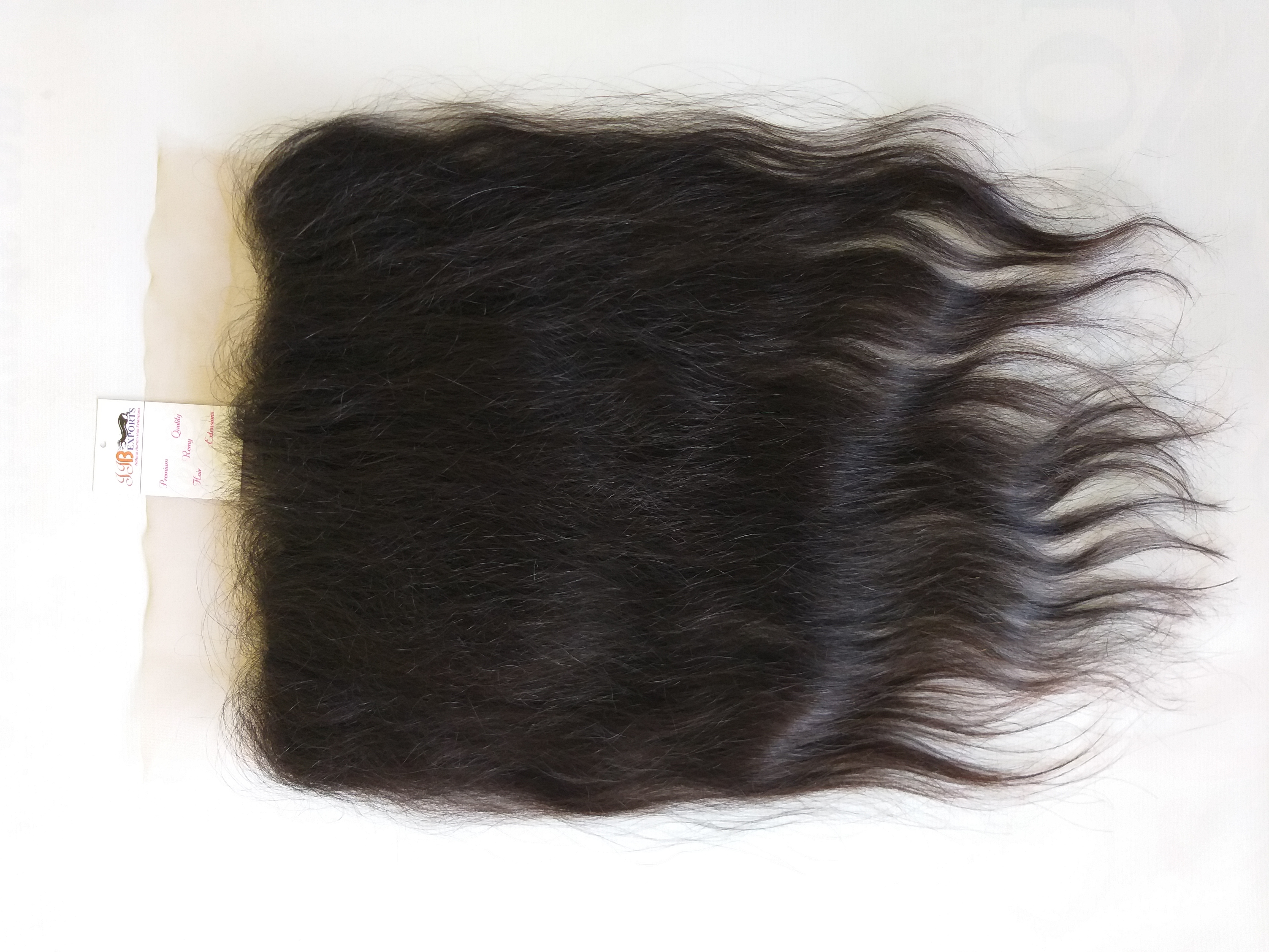 Top Virgin Brazilian Peruvian Hair With Hd Frontal Straight Wavy Curly Hair Closures - Color: Natural Black