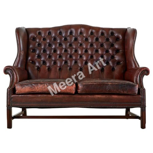टू सीटर लेदर सोफा