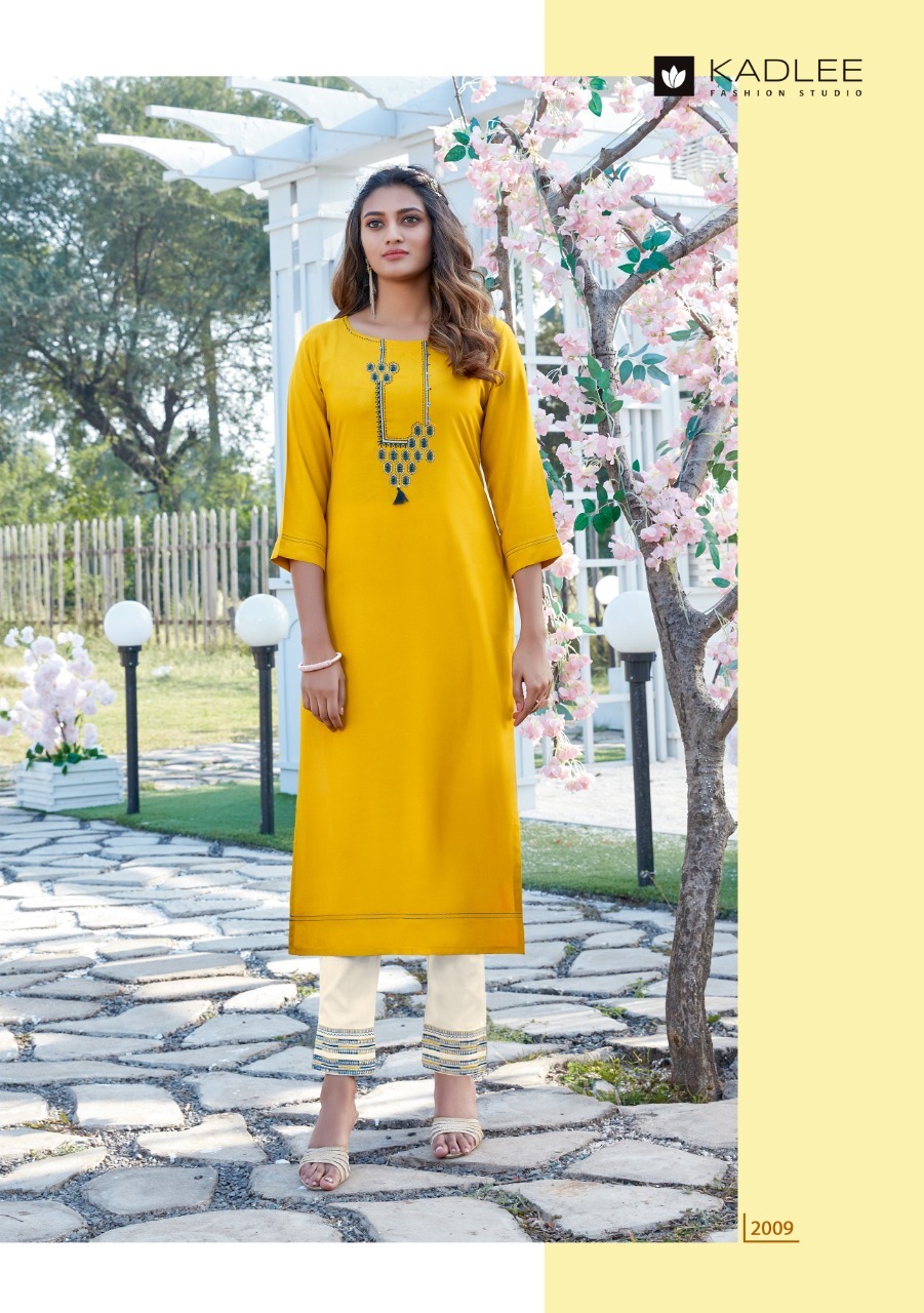 Dry Cleaning Swara Vol 3 By Kadlee Rayon Kurtis With Pant