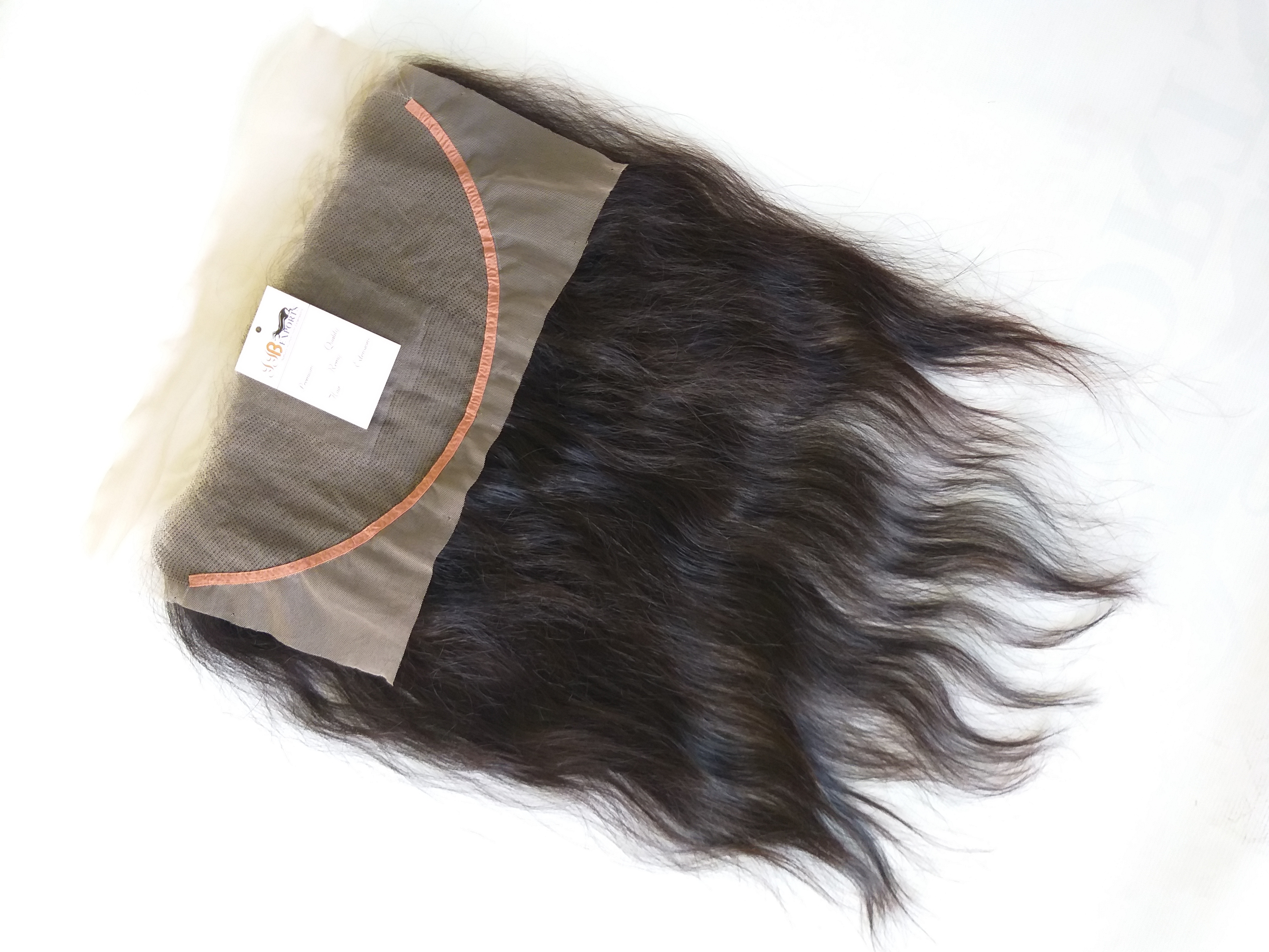 Mink Brazilian Virgin Human Hair Bundles With Lace Frontal Closure 9a Virgin Hair Bundles - Color: Natural Black