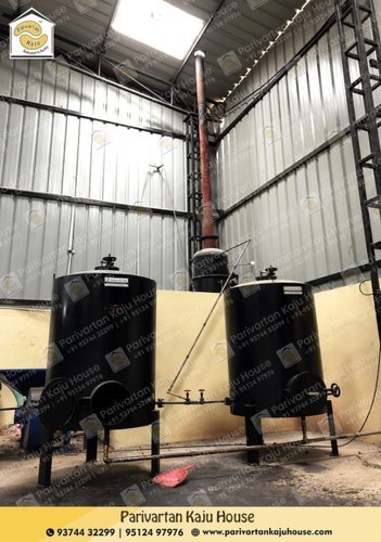 Cashew Steam Cooker With Boiler - Mild Steel, 2.6 Ft X 2.6 Ft X 8.8 Ft | 125kg-2000kg Batch Capacity, Automatic Operation, Low Maintenance, Easy Installation