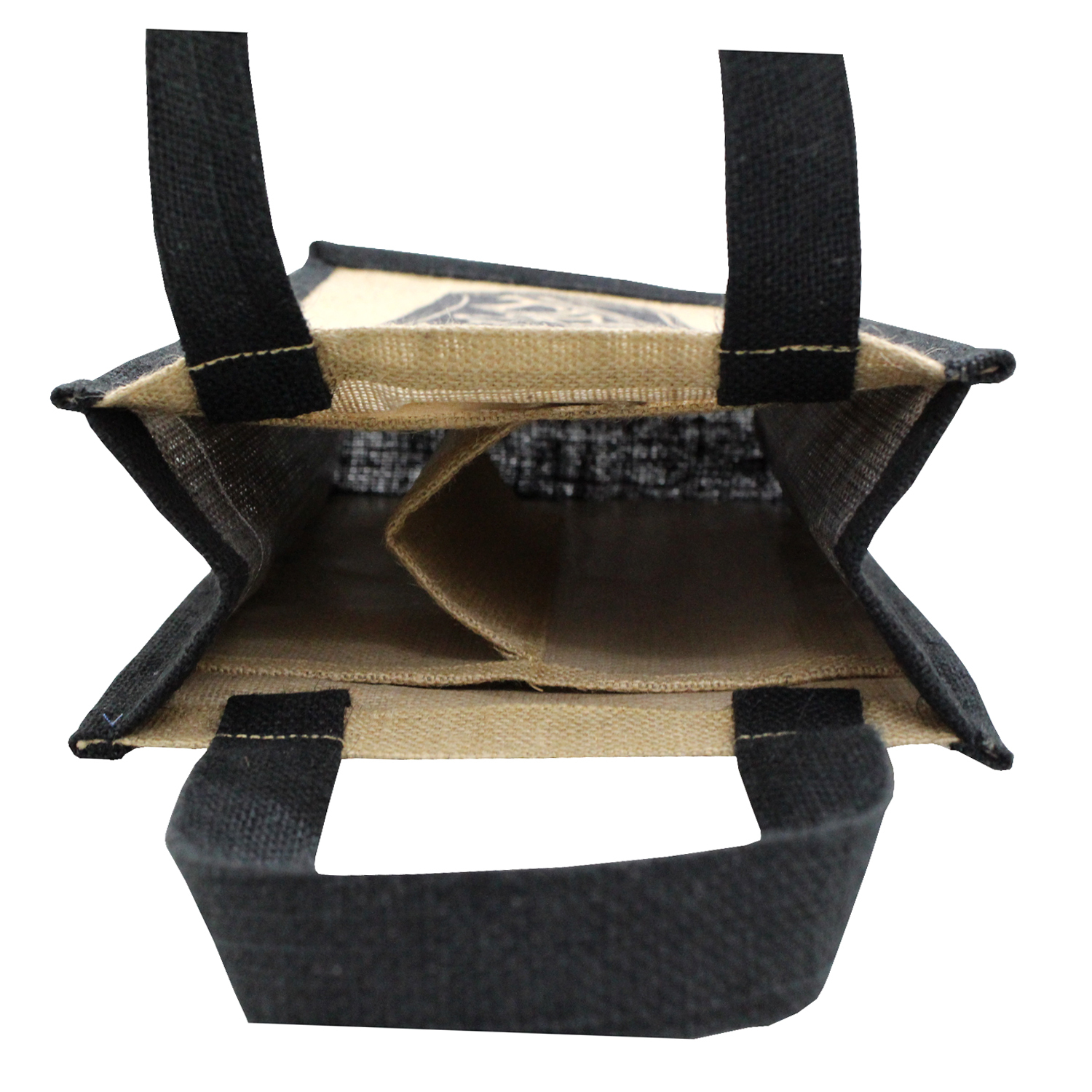 Natural Jute Two Bottle Bag