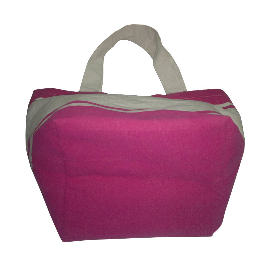 Canvas Tote Bag With Striped Print Capacity: 5 Kgs Kg/day