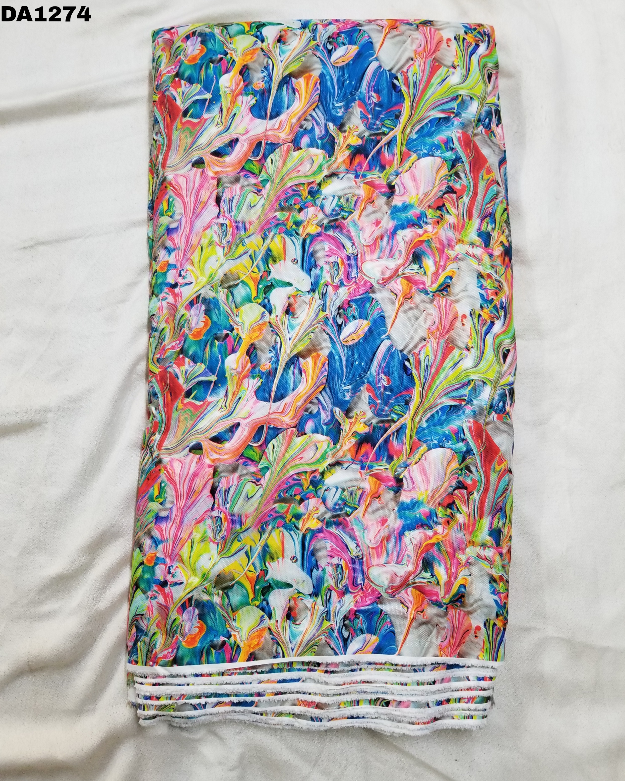 Diamond Silk Digital Print Fabric - 58" Wide, As Shown In Images | Washable, Ideal For Garments