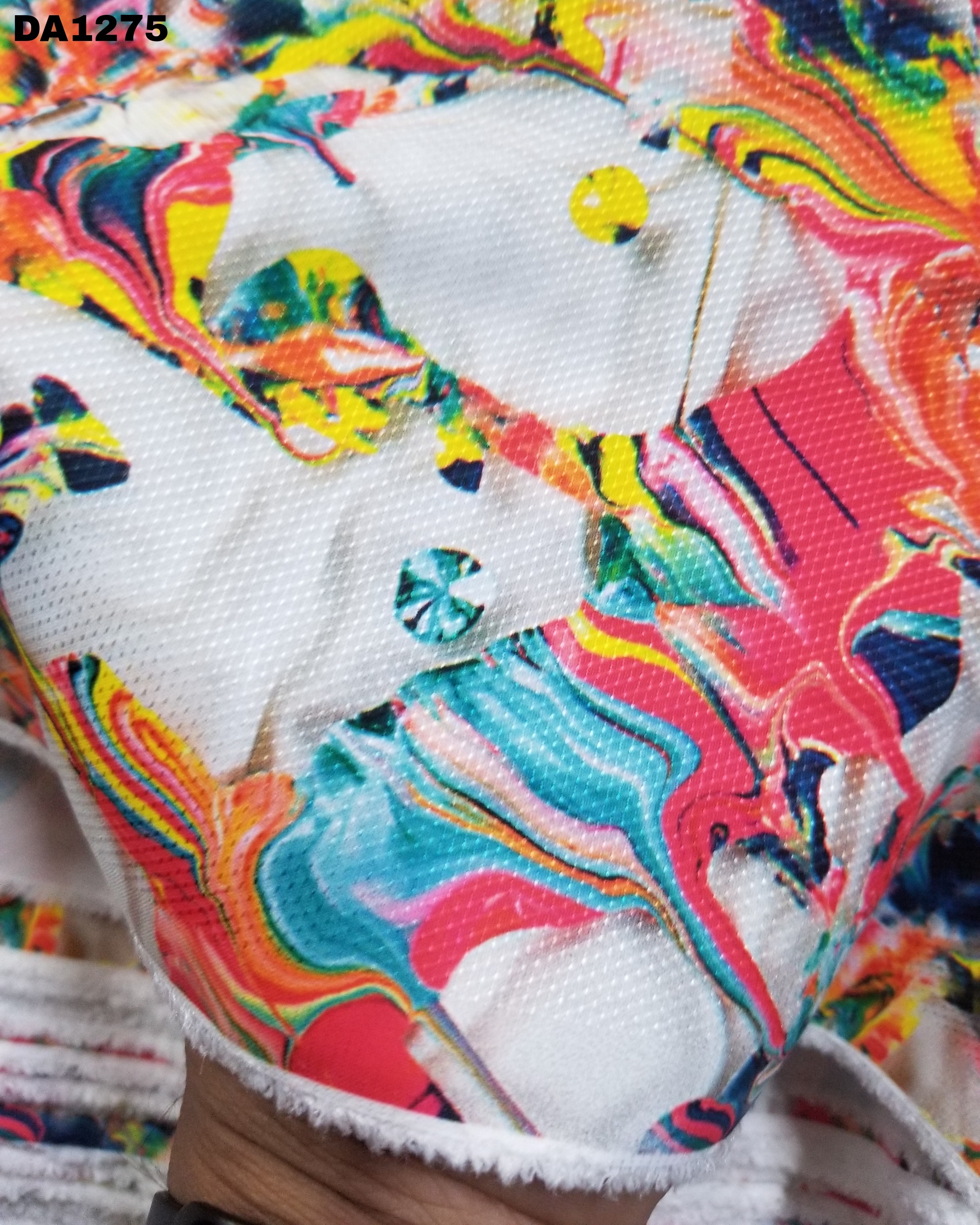 Diamond Silk Digital Print Fabric - 58 Inch Width, Washable Garment Material | Vibrant Colors As Shown