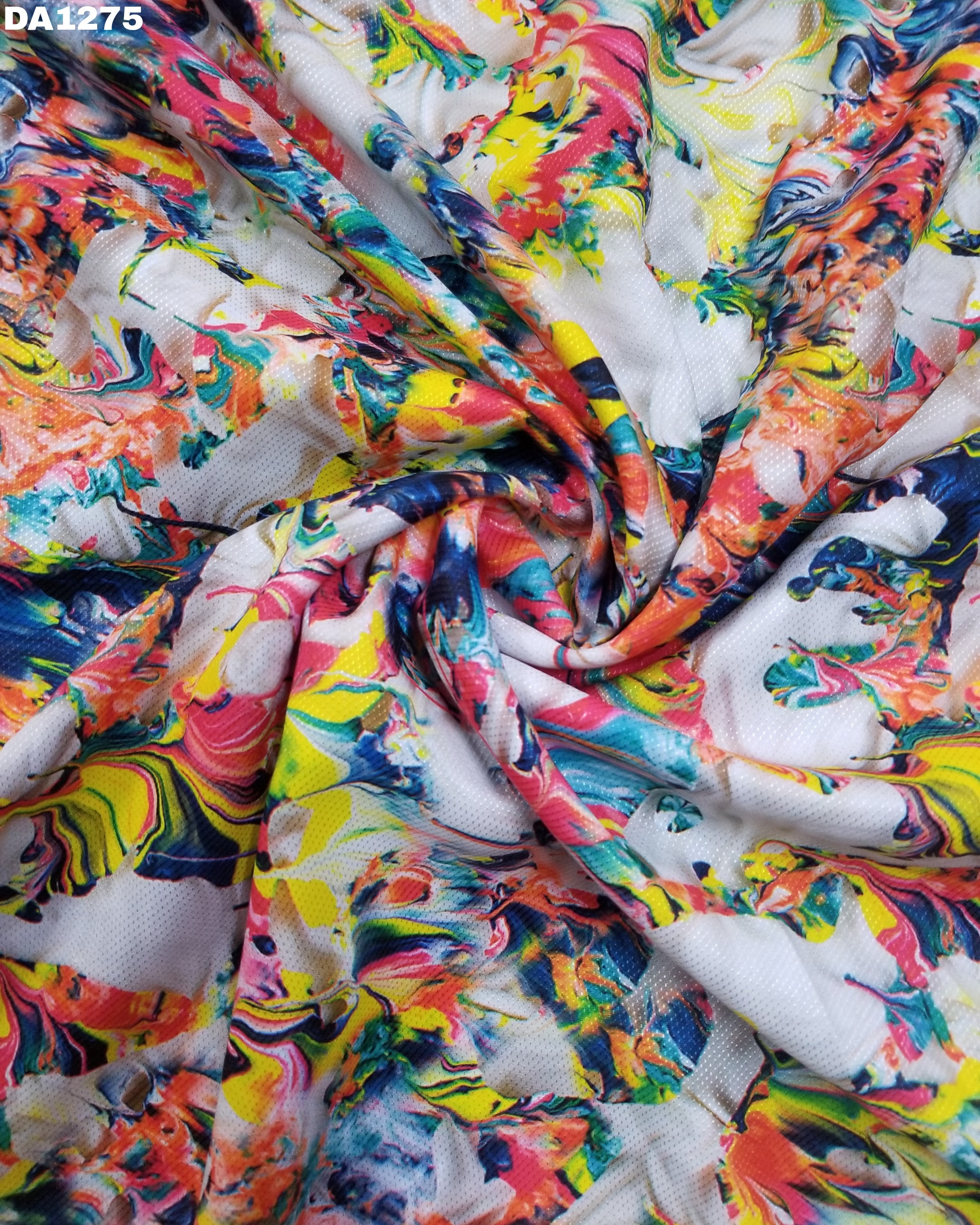 Diamond Silk Digital Print Fabric - 58 Inch Width, Washable Garment Material | Vibrant Colors As Shown