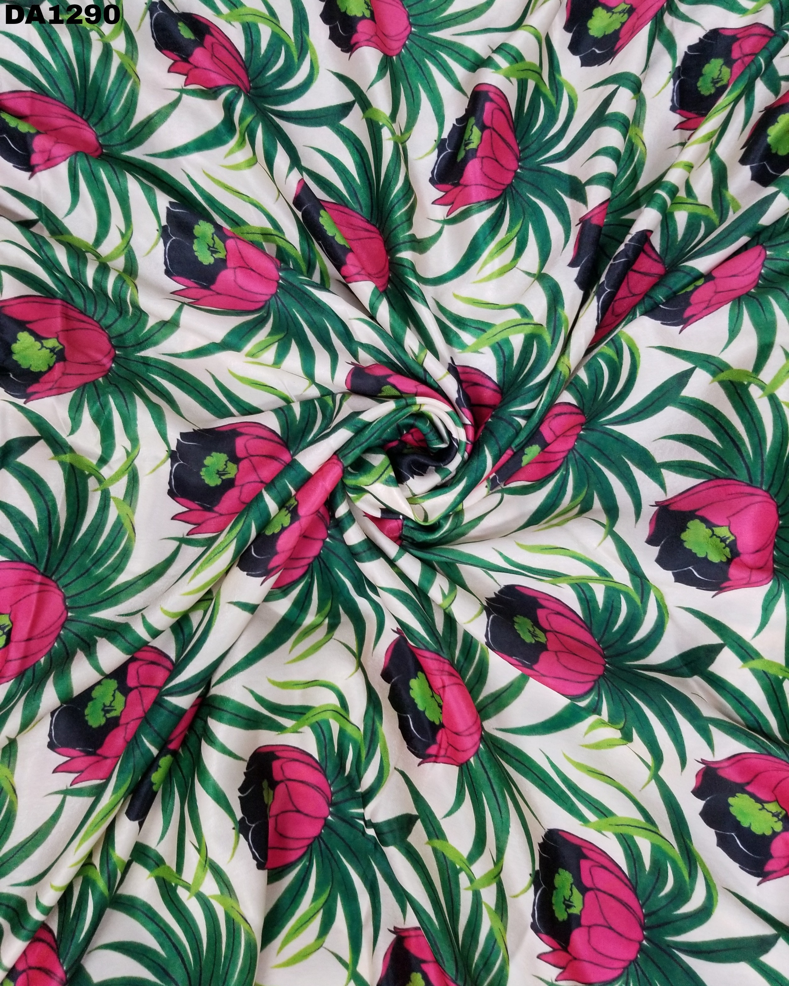 Washable Velvet Sateen Silk Digital Print Fabric