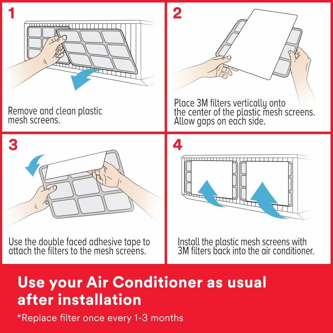 M Ac Filters For Converting Split Ac Into Air Purifier [Dust, Pollen & Allergens, 4 Sheets, 2 Change Indicatorsm Ac Filters For Converting Split Ac Into Air Purifier [Dust, Pollen & Allergens, 4 Sheets, 2 Change Indicatoam Ac Filters For Convertingrs
