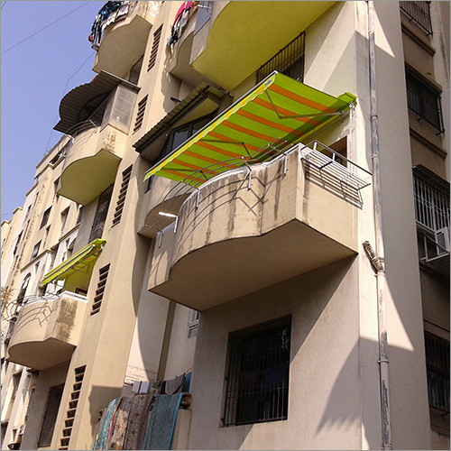 Retractable Awning - Aluminum Frame, Customizable Dimensions, Yellow Polyester Fabric | Uv Resistant, Waterproof, Fire Retardant, Professional Installation