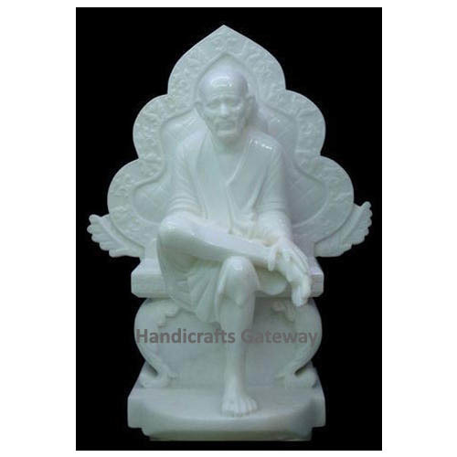 White Sai Baba Statue For Temple