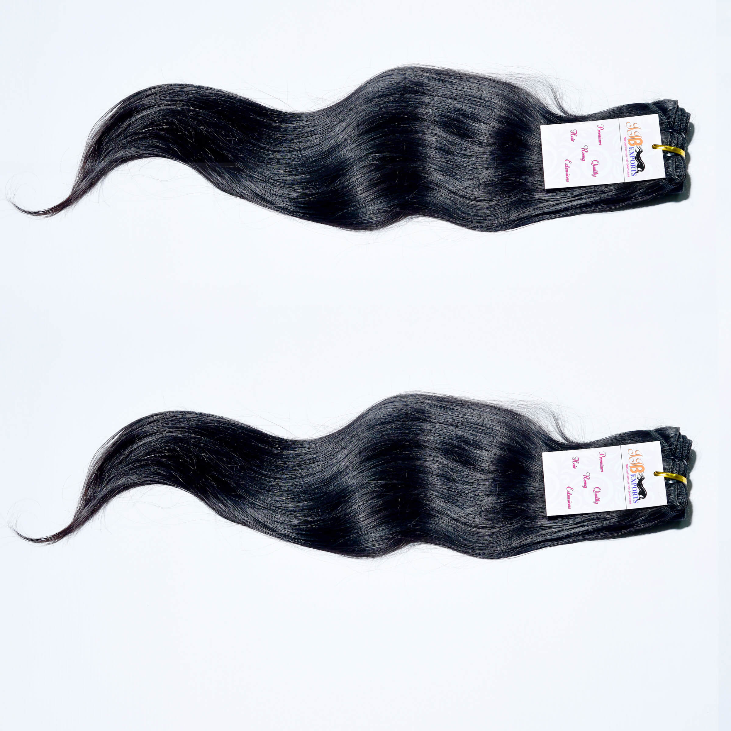 Raw Unprocessed Cuticle Aligned Brazilian 100% Natural Straight Machine Weft Hair Extensions - Human Hair Type: Indian