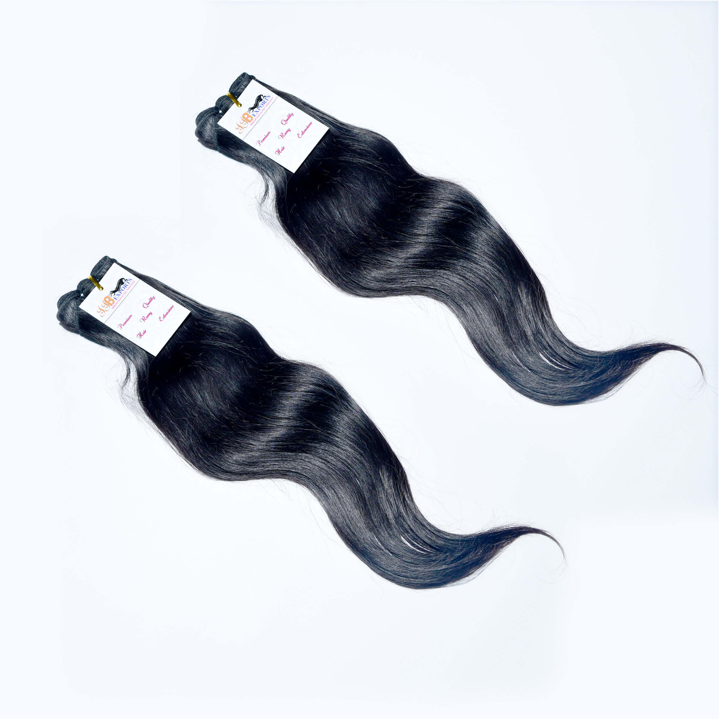 Raw Unprocessed Cuticle Aligned Brazilian 100% Natural Straight Machine Weft Hair Extensions - Human Hair Type: Indian