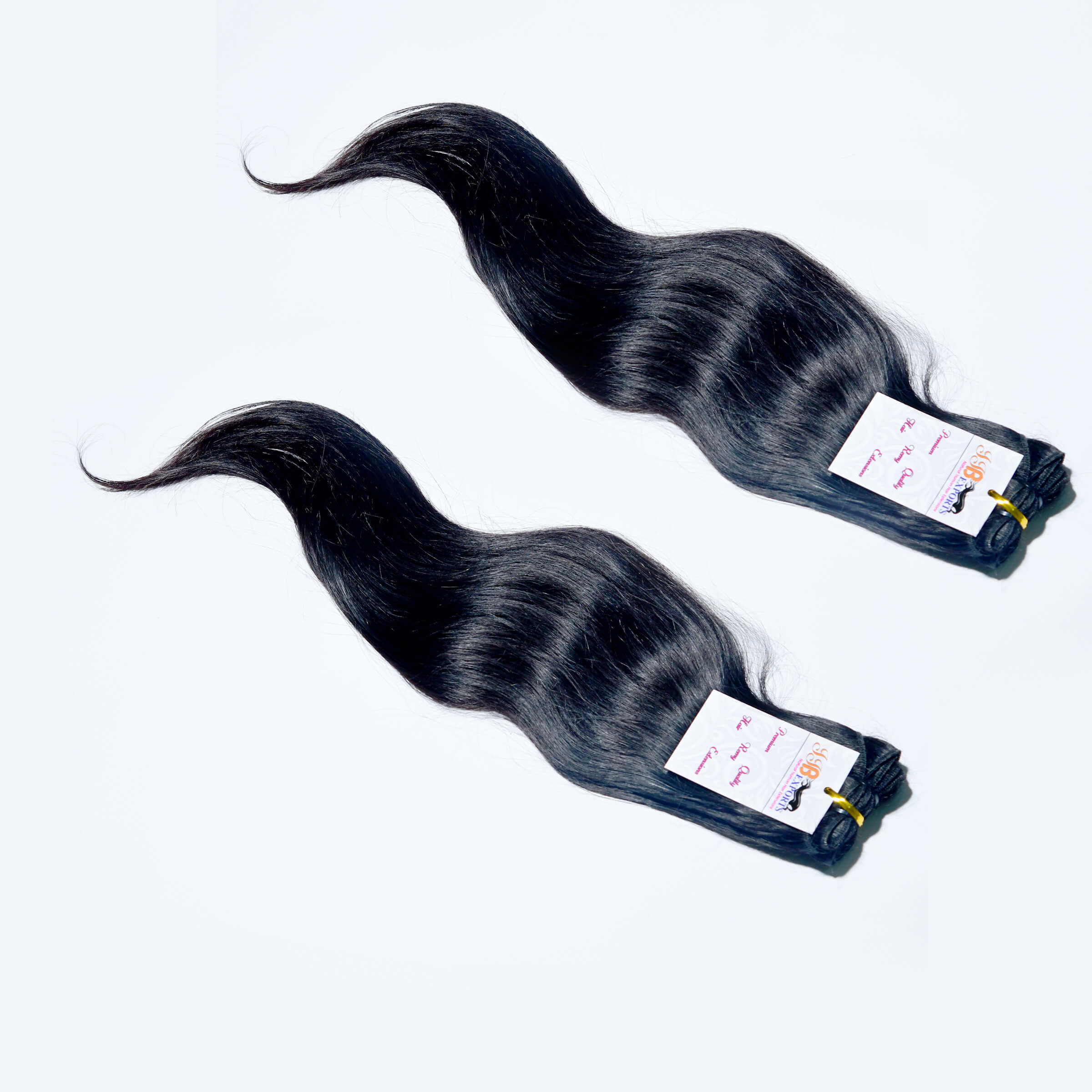 Raw Unprocessed Cuticle Aligned Brazilian 100% Natural Straight Machine Weft Hair Extensions - Human Hair Type: Indian