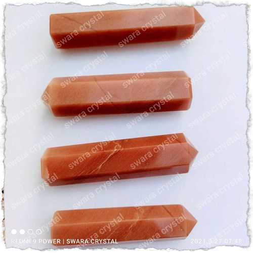 Peach Moonstone Healing Wands Stick - Crystal, 3 Inches | Antique Imitation, Polished, Folk Art, Emotional Support for Intuitive Children