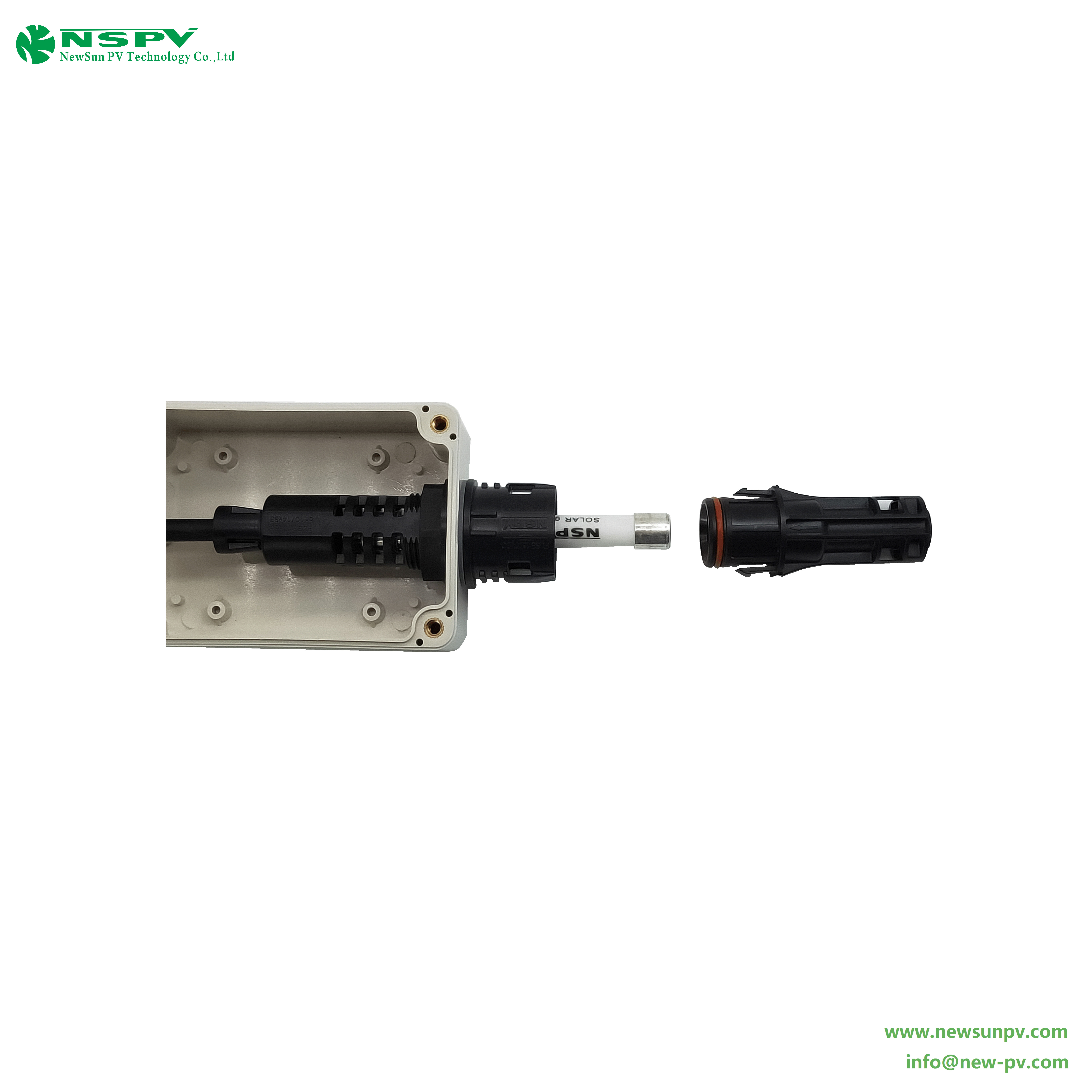 Black Tuv Certified Solar Panel Fuse Connector Male End For Solar Combiner Box