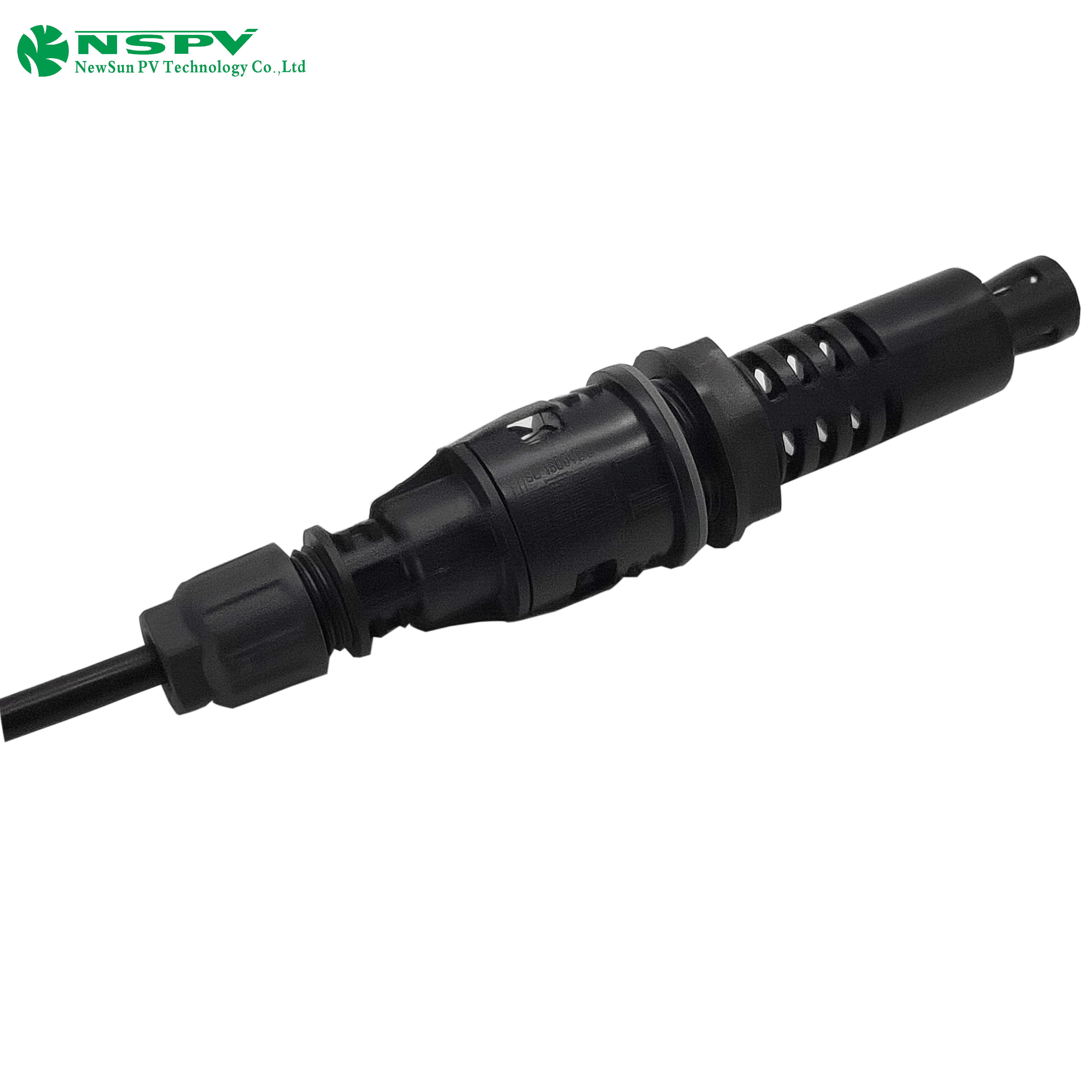 Black Photovoltaic Solar Panel Inline Fuse Connector Cable End With Tuv Certificate