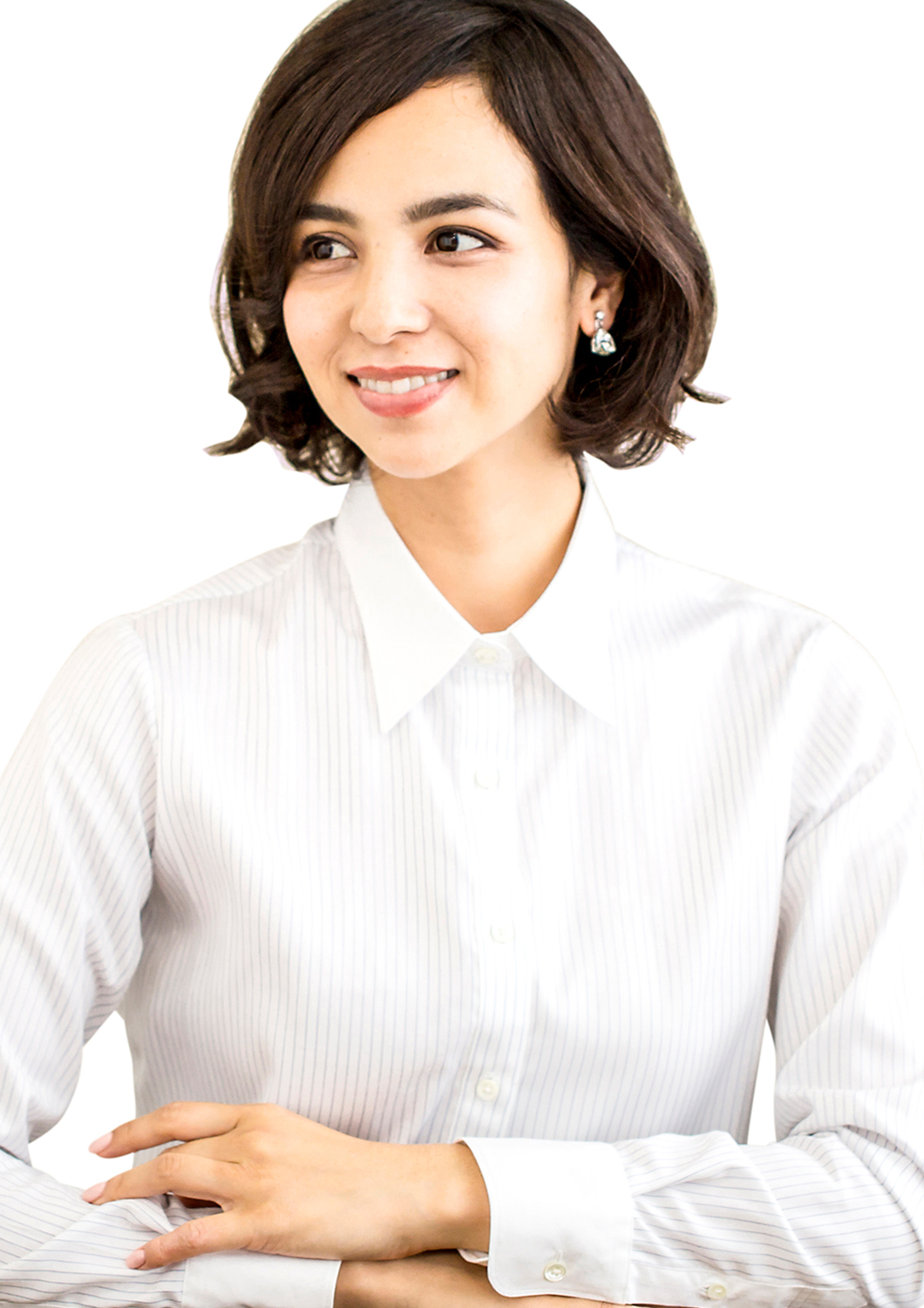 Cotton Dress Shirt - Premium Wrinkle-free Quality Tailored Fit With Classic Point Collar And Adjustable Full Sleeves Striped Black - Easy Care Non-iron Fabric Machine Washable For Female Wear