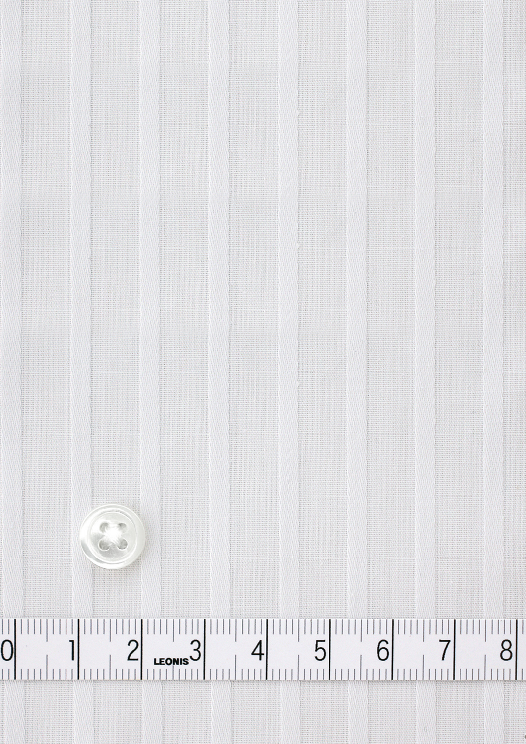 (Premium) Stretch Easy Care Shirt/ Ruffled Stand Collar/ Long Sleeve/ Stripe White Collar Style: Standard