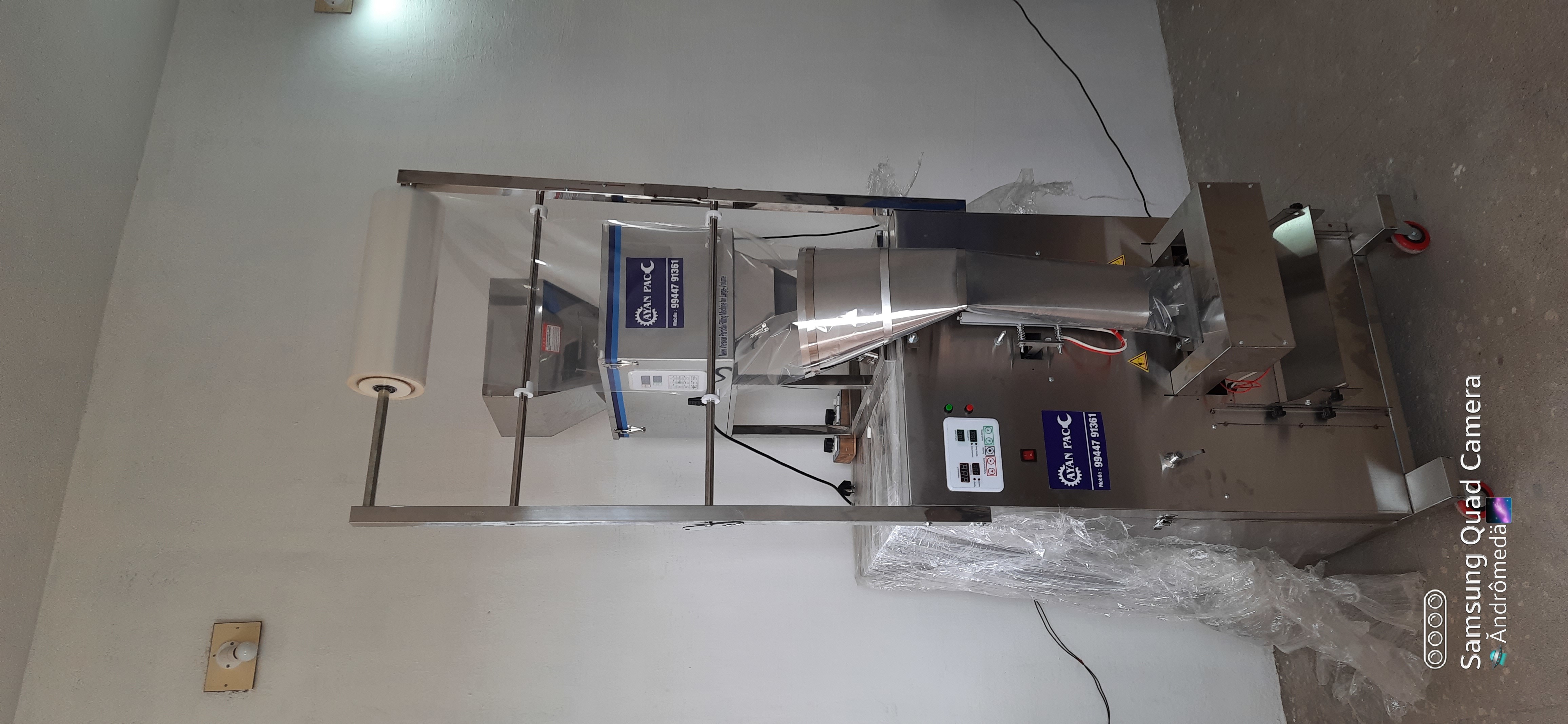 Pouch Packaging Machine - Ms Material, Compact Design, Silver Color | Low Power Consumption, Automatic Grade, Excellent Packing And Sealing Speed