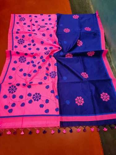 पार्टी वियर ऐप्लिक वर्क कॉटन सिल्क