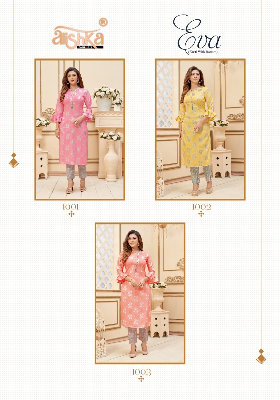 Dry Cleaning Eva Capsule Rayon Slub Foil Prints Kurtis