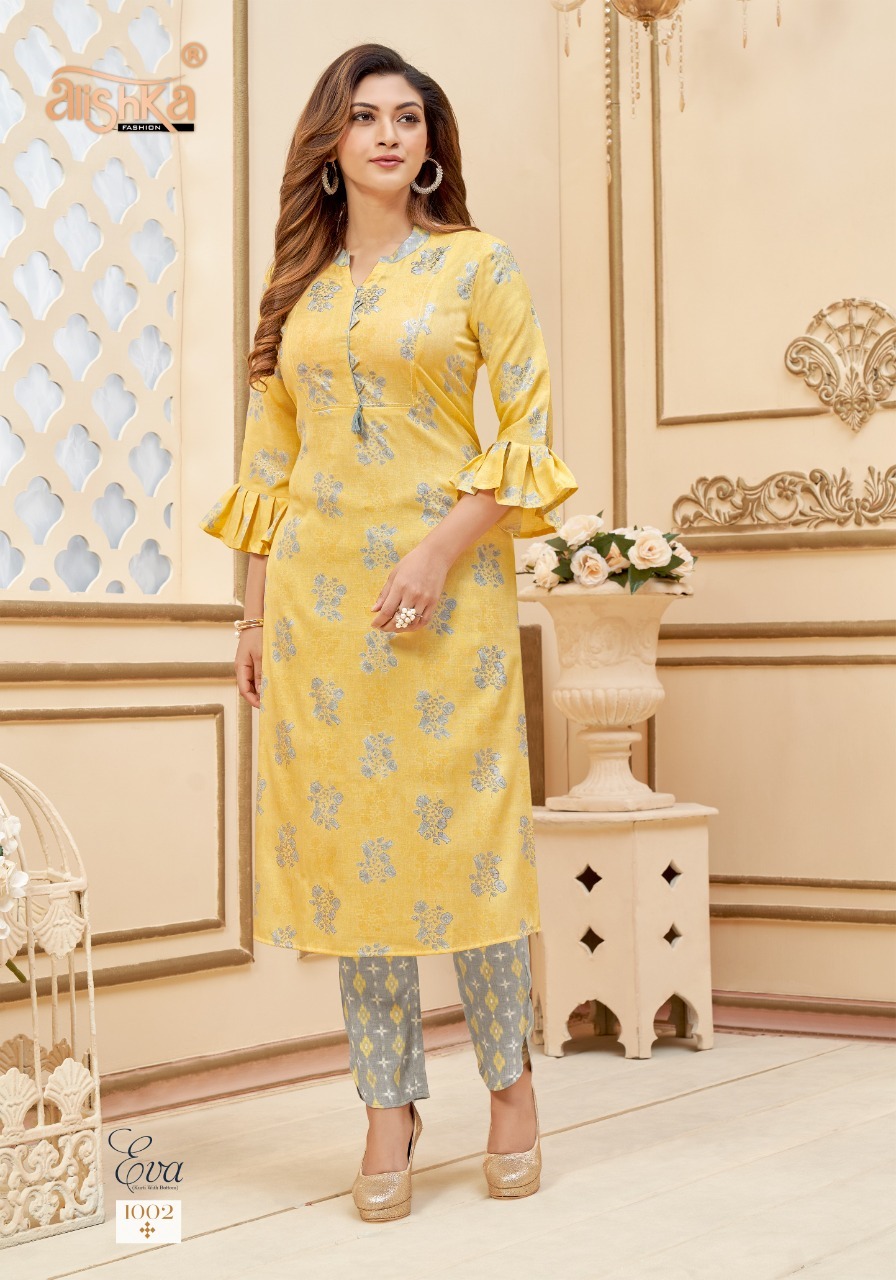Dry Cleaning Eva Capsule Rayon Slub Foil Prints Kurtis
