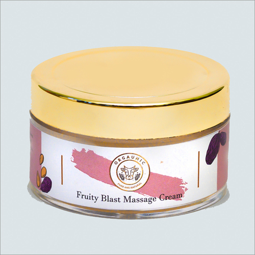 Fruity Blast Massage Cream - Organic Formula, Enriched with Raisins & Almond Oil, Nourishing & Moisturizing for All Skin Types