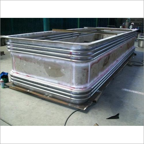 Rectangular Metallic Bellows - Silver 50 mm-1 m Length , Suitable For Piping Applications, 6 x 12 Square Diameter, Thread Size Pressure Flange