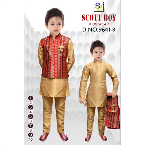 Washable Boys 2 Piece Indo Western Dress