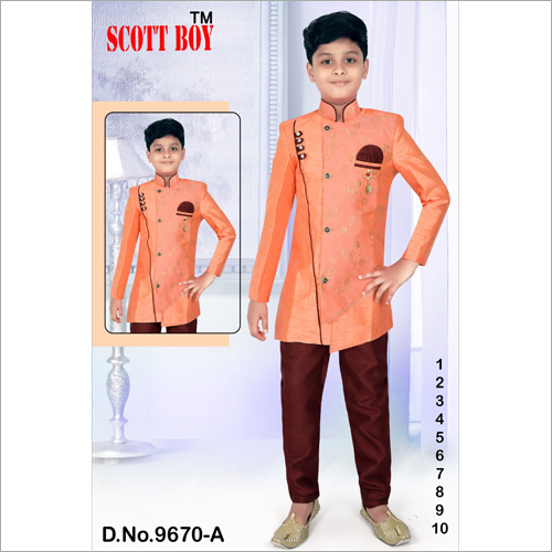 Washable Boys Stylish Indo Western Dress