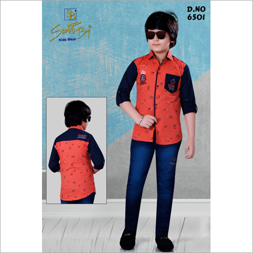 Boys Denim Shirts and Jeans - Cotton Blend, Trendy Summer Styles, Washable and Available in Various Colors