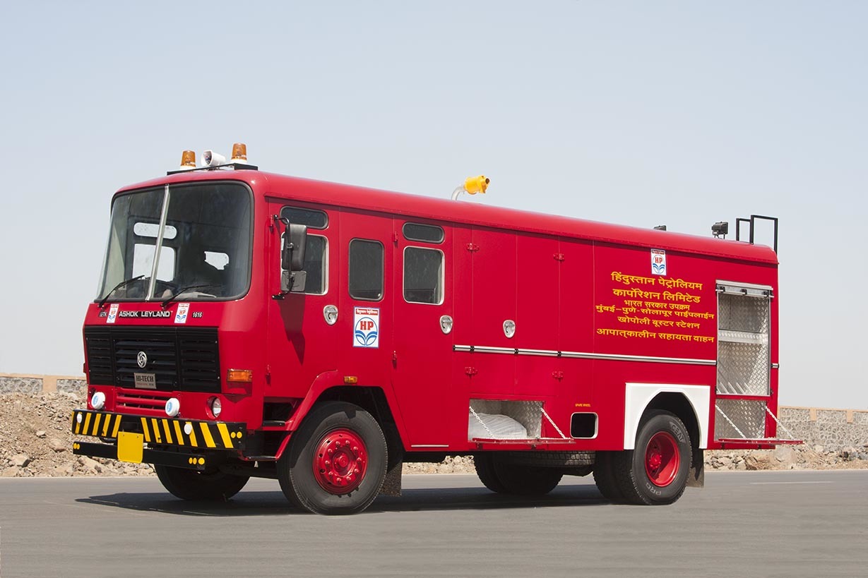 Red Emergency Maintenance Vehicle