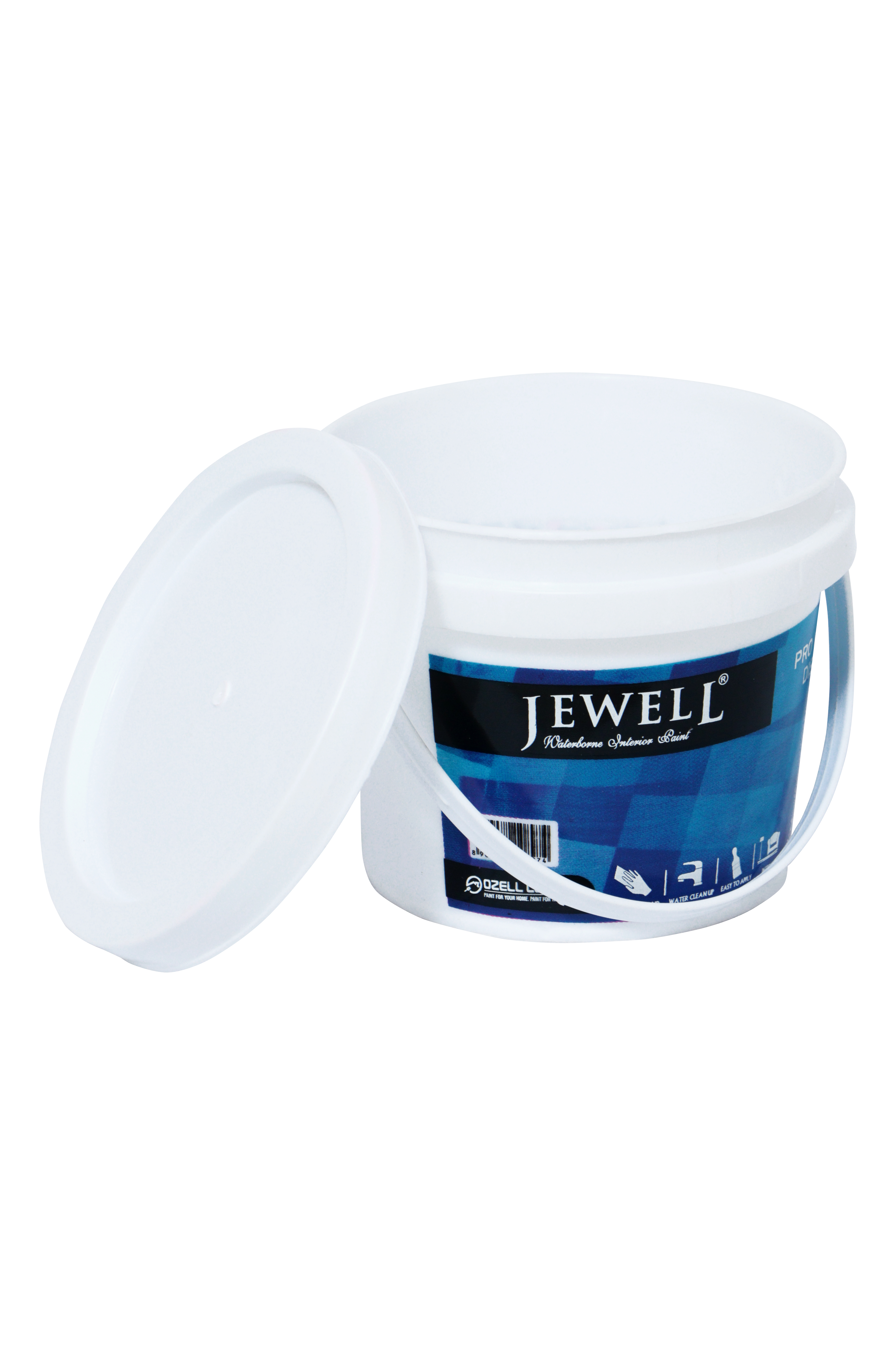 2kg Virgin Ppcp Printed Paint Bucket - White Cylindrical Design | Break Proof, Leak Proof, Rigid Durability