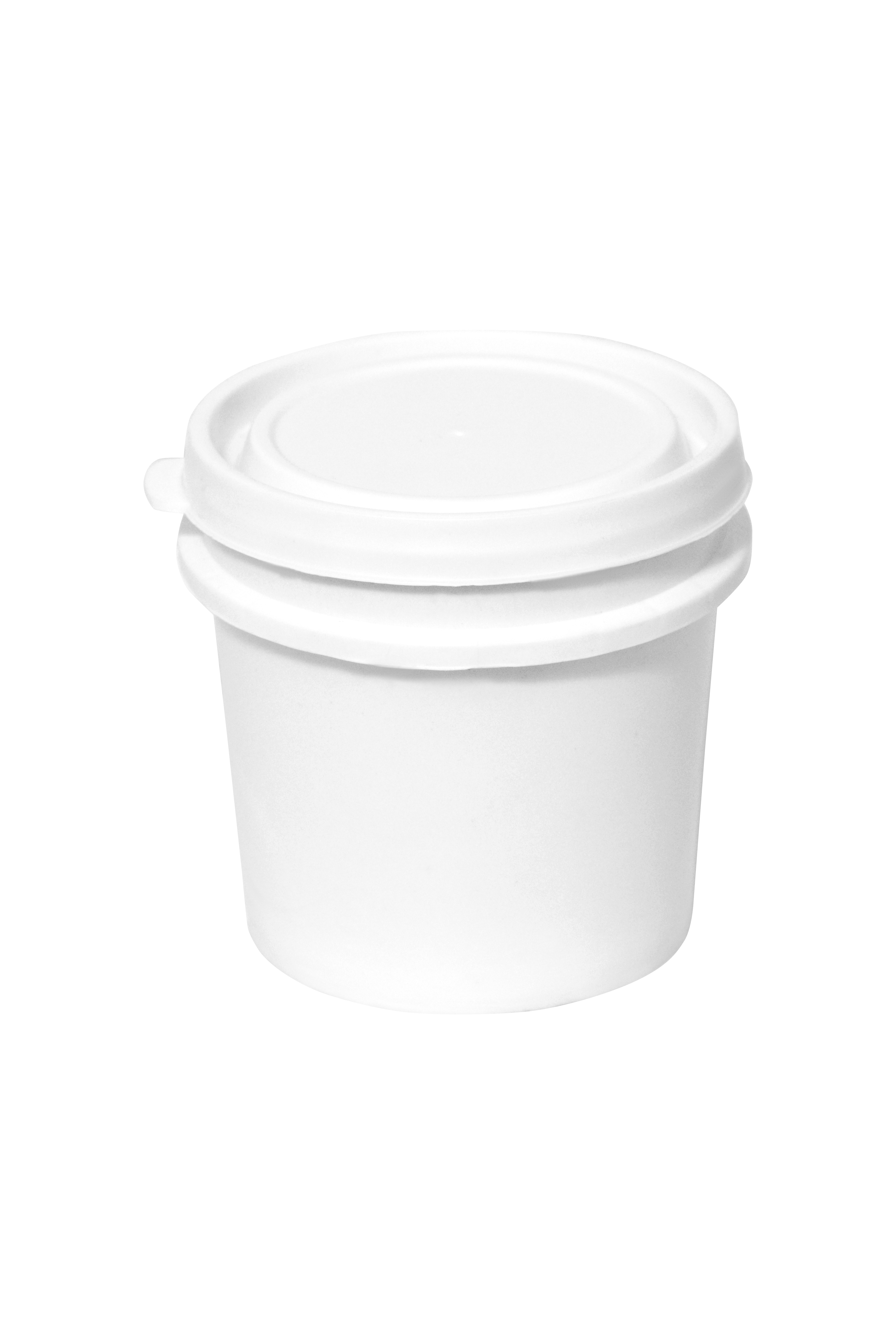 1kg Plain Paint Bucket - Virgin Ppcp Material, Cylindrical Shape, White Color | Rigid, Break-proof, Leak-proof Design For Enhanced Durability