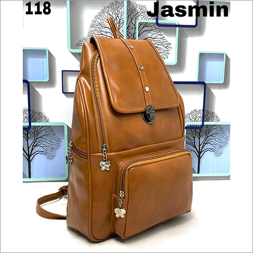 11 Inch Backpack Bag - Durable Fabric, 11 Inch Size, Brown Color | Multi-Compartment Design, Seamless Texture for Ladies
