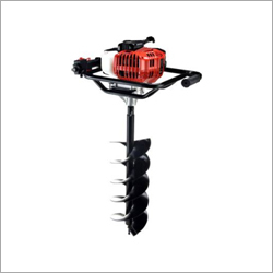 Soil Auger - 63CC 2-Stroke Air-Cooled Engine, 7000 RPM Output, 24 kg Weight, Petrol + 2T Oil Mix Fuel