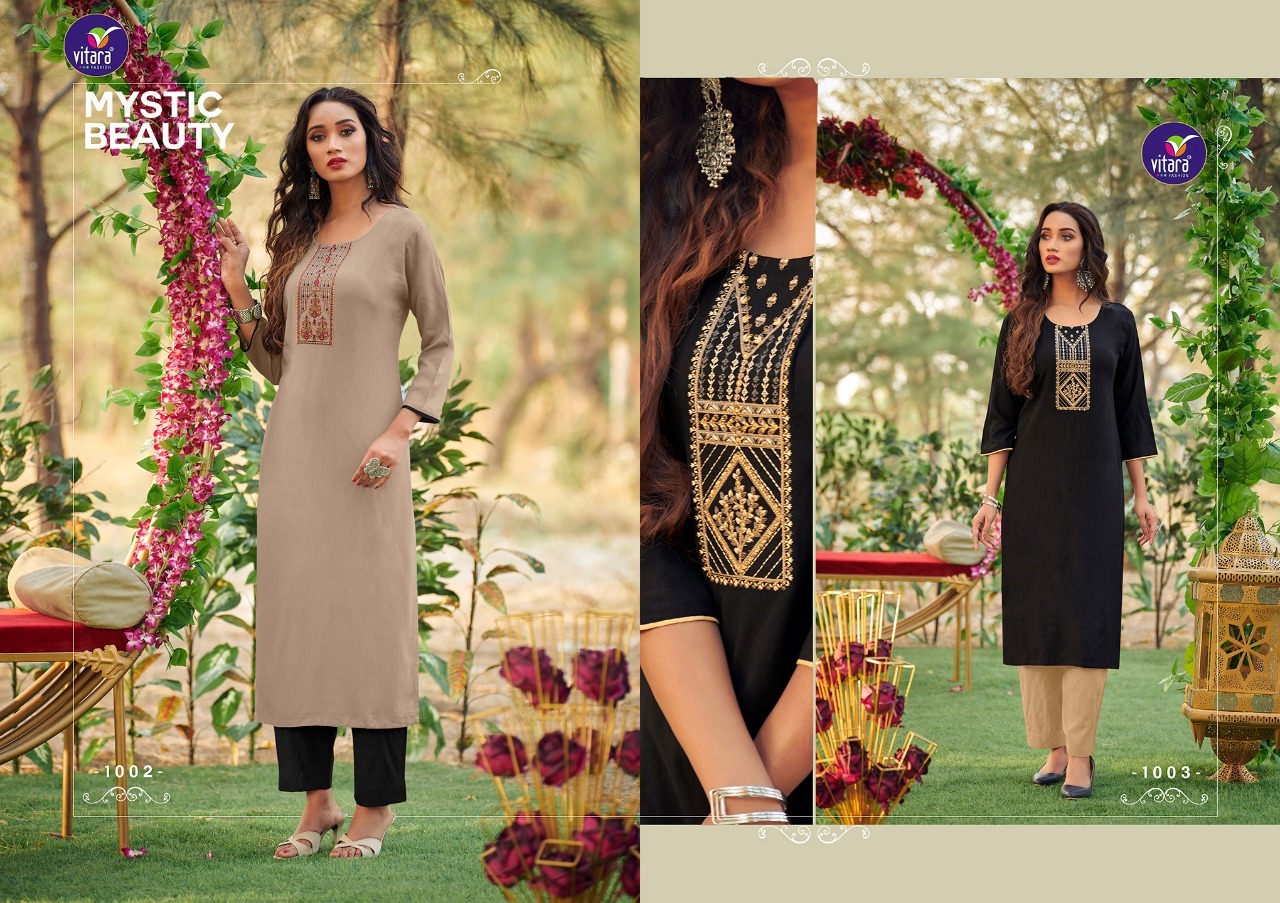 Marvelfabric - Heavy Rayon Foil Printed Kurtis, 6 Unique Designs For Ethnic Party Wear, Quick Dry And Washable Fabrics, Available In Sizes M To Xxl