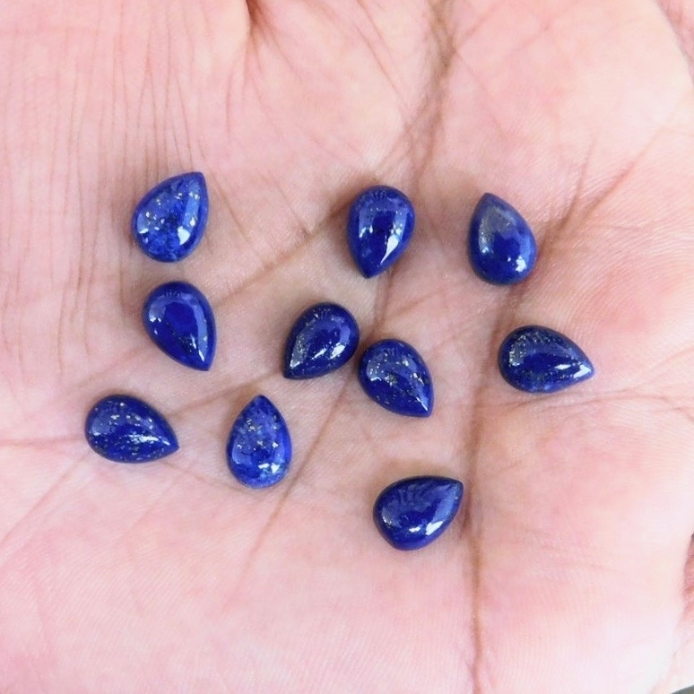 6x9mm Lapis Lazuli Pear Cabochon Loose Gemstones Grade: Aaa