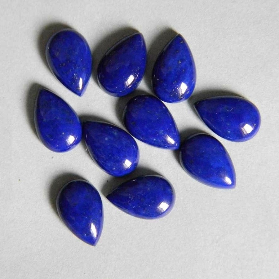 6x9mm Lapis Lazuli Pear Cabochon Loose Gemstones Grade: Aaa