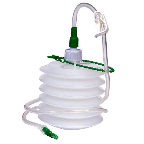 Close Wound Suction Unit - Medical Grade Plastic, 10x10x15 cm | Sterile, 500 ml Capacity, 0-100 mmHg Pressure Range, White Color