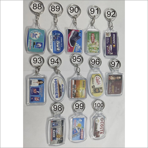 Crystal Key Chain - Crystal Material, Multicolor Design | Durable, Damage-Resistant, Indian Style with Printed Features
