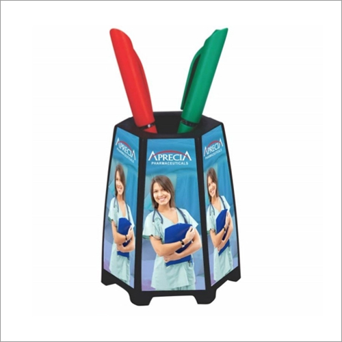 टिकाऊ काला सिक्स साइड पेन स्टैंड