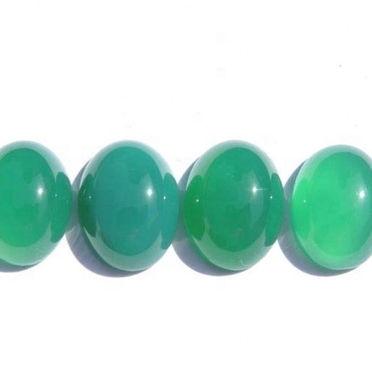 8x10mm Green Chalcedony Oval Cabochon Loose Gemstones Grade: Aaa