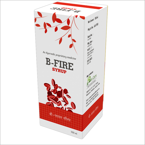 100Ml Ayurvedic B-Fire Syrup - Storage Instructions: Cool & Dry Place