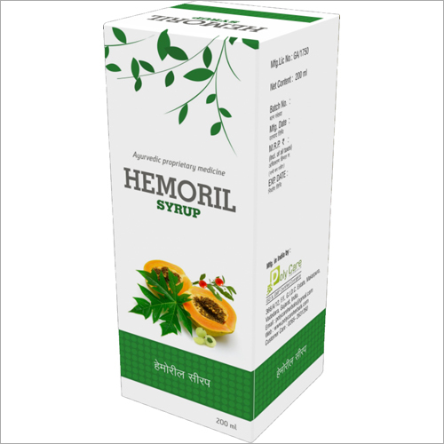 200Ml Ayurvedic Hemoril Syrup - Storage Instructions: Cool & Dry Place