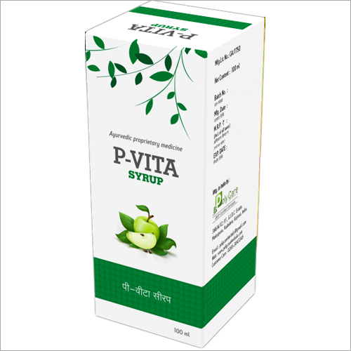 100Ml Ayurvedic P-Vita Syrup - Storage Instructions: Cool & Dry Place