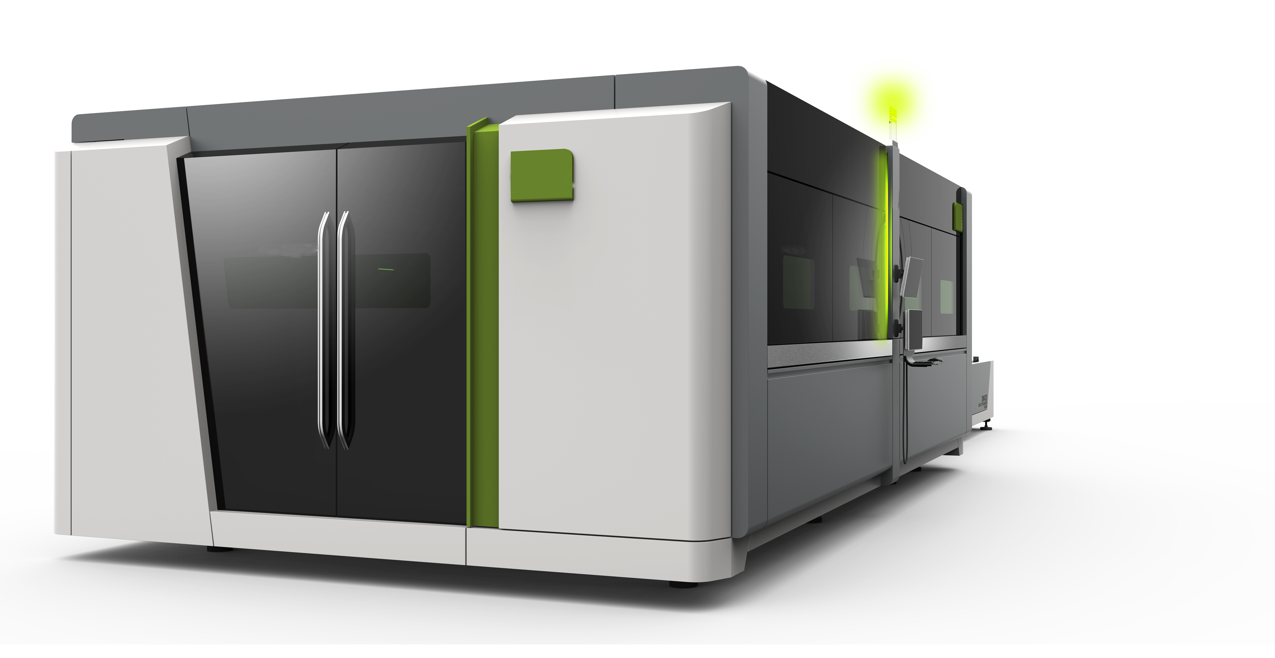 Double Pellet With Enclosures Fiber Laser Metal Cutting Machine